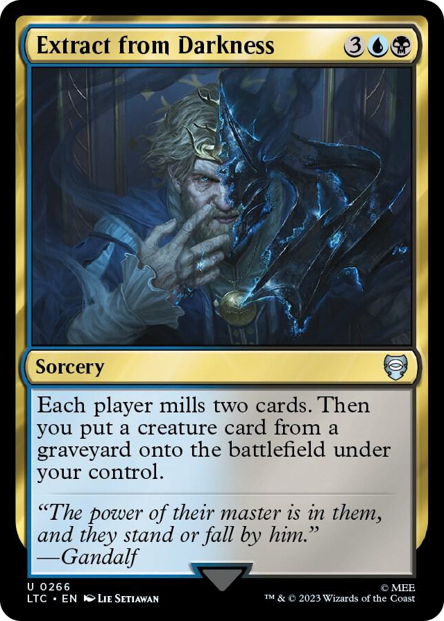 Extract from Darkness #266 U - Commander: The Lord of the Rings: Tales of Middle-earth Pokemon card