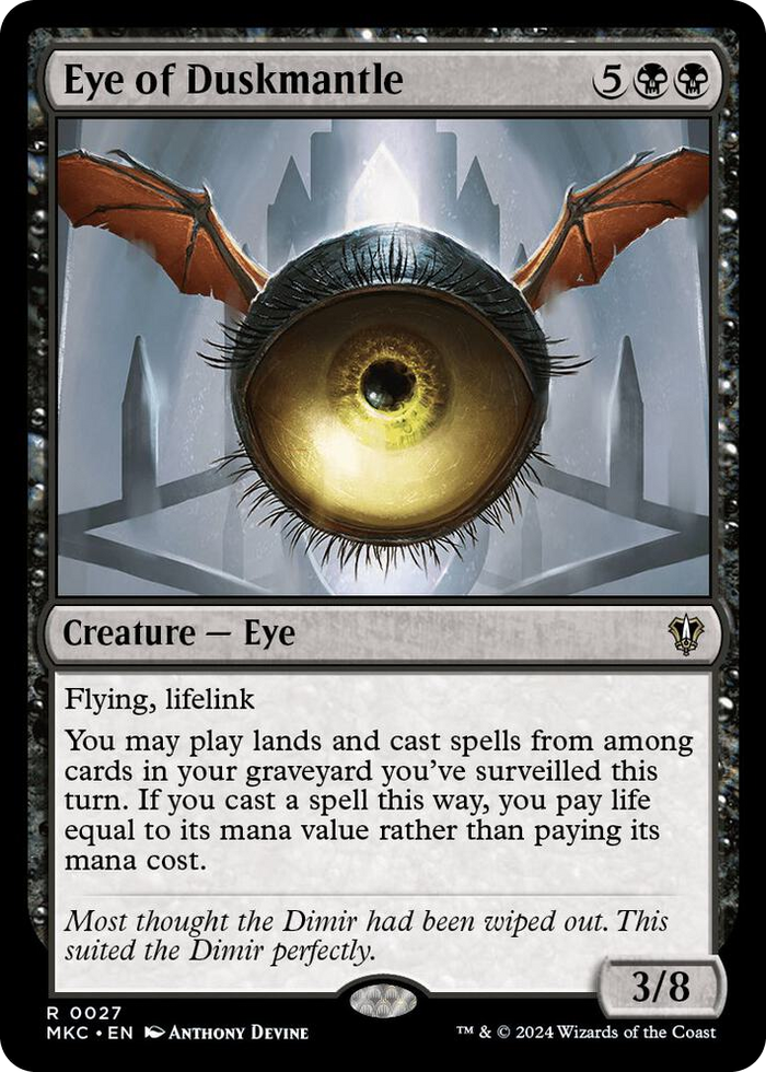 Eye of Duskmantle #27 R - Commander: Murders at Karlov Manor Pokemon card