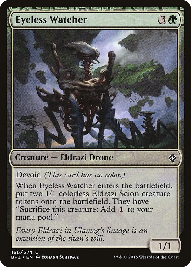 Eyeless Watcher #166 C - Battle for Zendikar Pokemon card