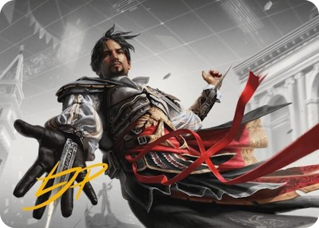 0013 Ezio Auditore da Firenze Art Card (Gold-Stamped Signature) S Art Series: Universes Beyond: Assassin's Creed