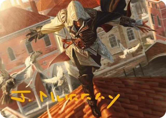0019 Ezio, Blade of Vengeance Art Card (Gold-Stamped Signature) S Art Series: Universes Beyond: Assassin's Creed