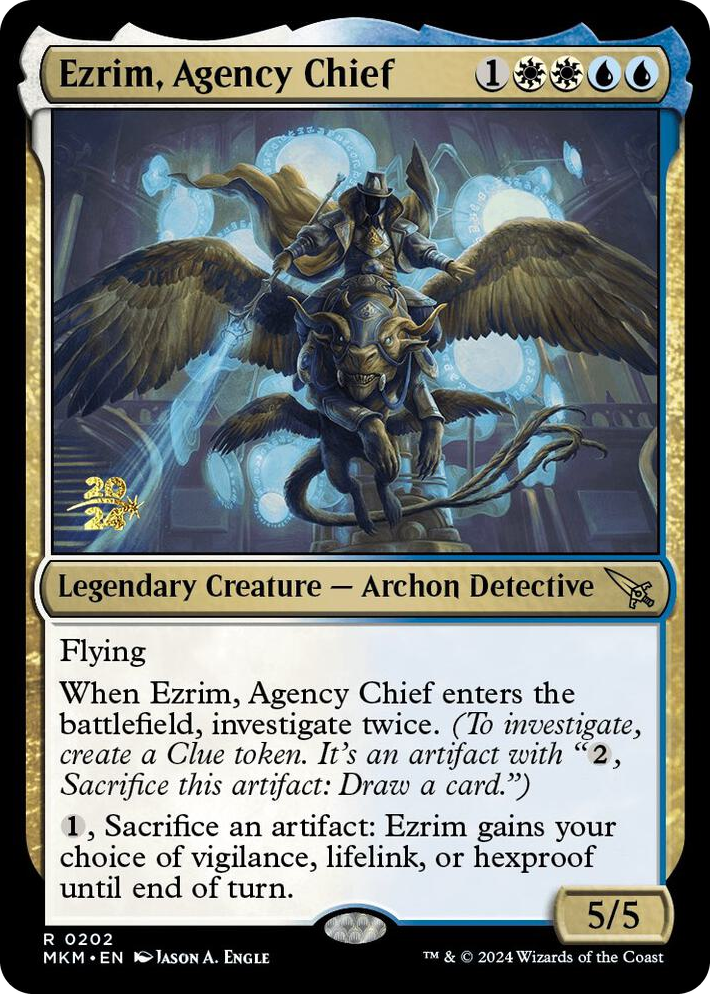 0202 Ezrim, Agency Chief R Prerelease Cards