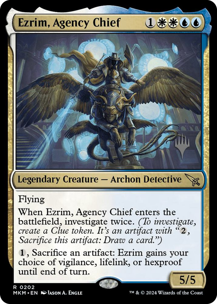 Ezrim, Agency Chief #202 R - Promo Pack: Murders at Karlov Manor Pokemon card