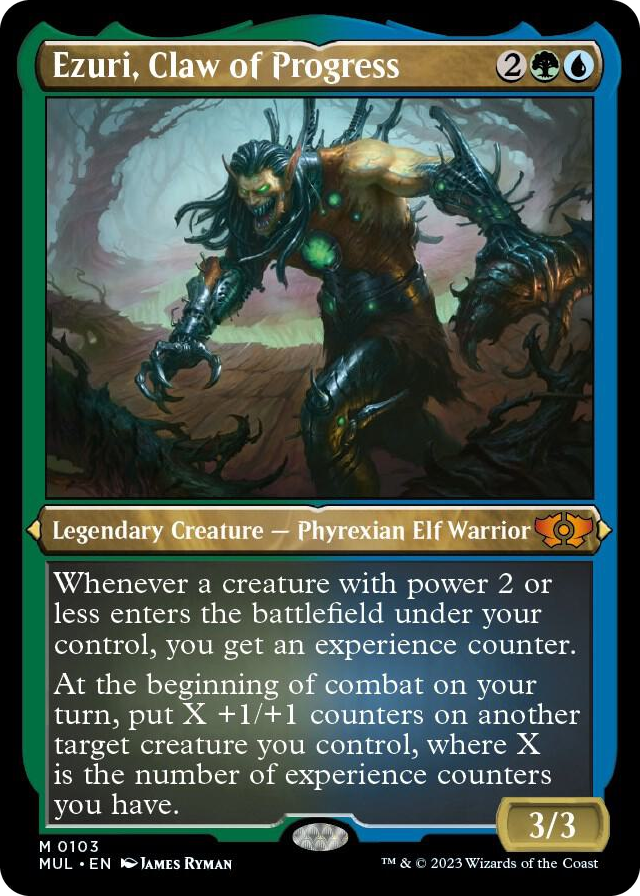 0103 Ezuri, Claw of Progress (Foil Etched) M March of the Machine: Multiverse Legends