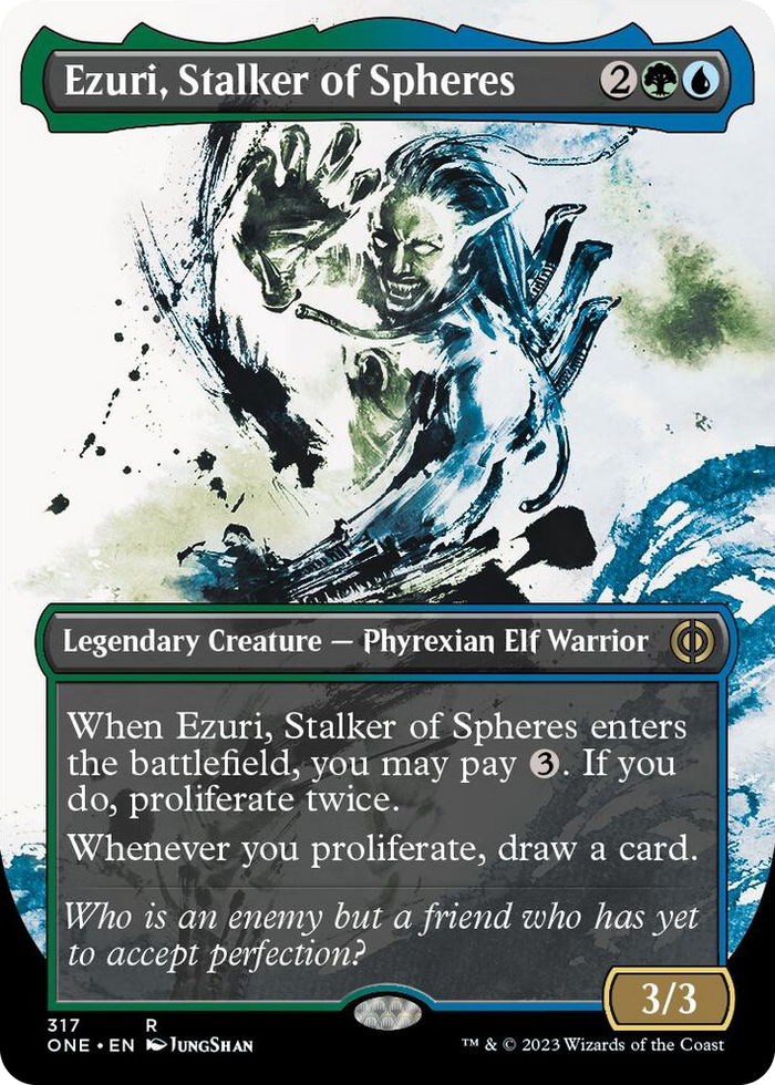 Ezuri, Stalker of Spheres (Showcase) #317 R - Phyrexia: All Will Be One Pokemon card
