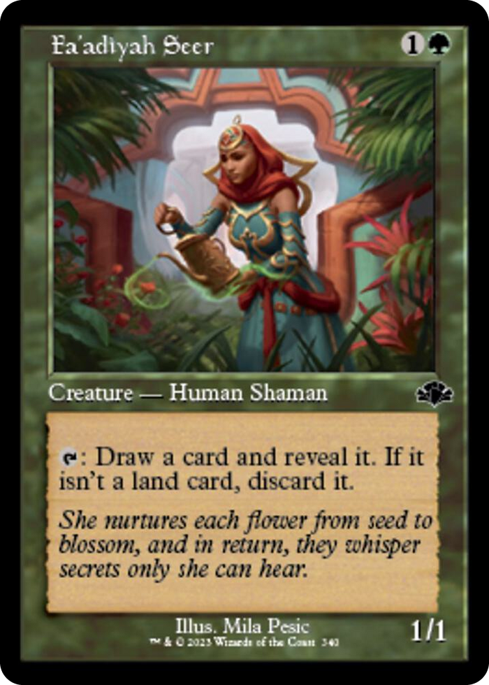 Fa'adiyah Seer (Retro Frame) #340 C - Dominaria Remastered Pokemon card