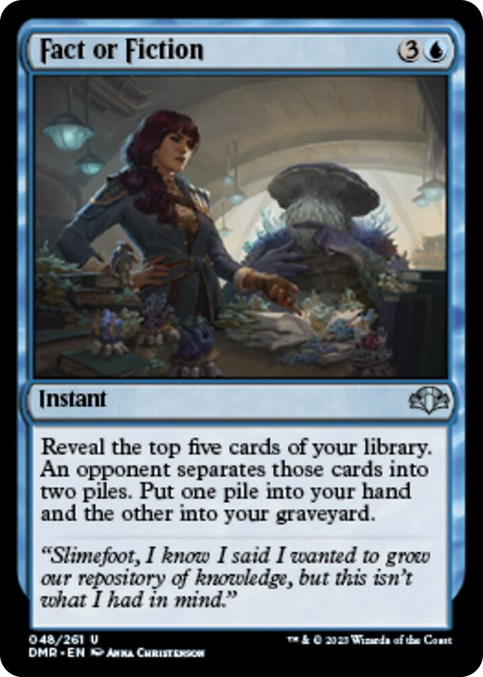 Fact or Fiction #48 U - Dominaria Remastered Pokemon card