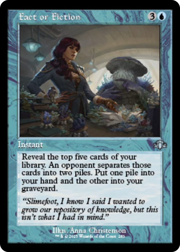Fact or Fiction (Retro Frame) #283 U - Dominaria Remastered Pokemon card