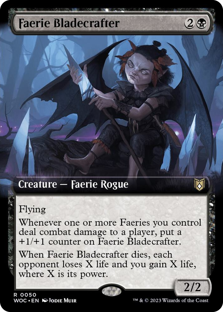 0050 Faerie Bladecrafter (Extended Art) R Commander: Wilds of Eldraine