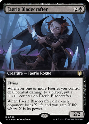 0050 Faerie Bladecrafter (Extended Art) R Commander: Wilds of Eldraine