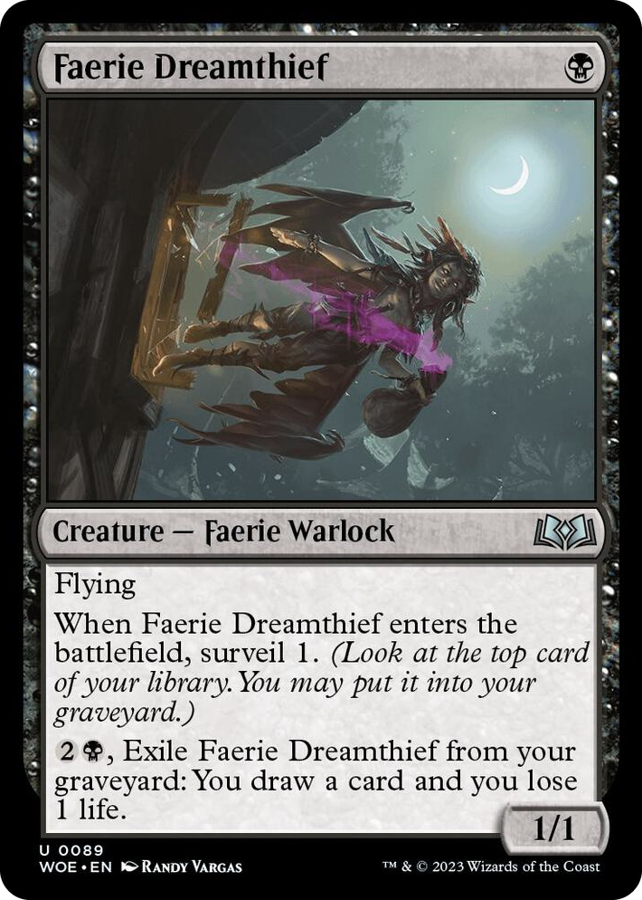 0089 Faerie Dreamthief U Wilds of Eldraine