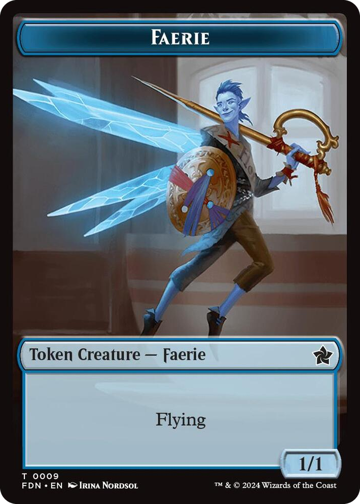 0009 Faerie // Fish Doubled-Sided Token T Foundations