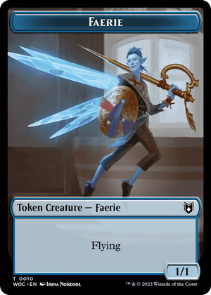 0010 Faerie // Human Double-Sided Token T Commander: Wilds of Eldraine