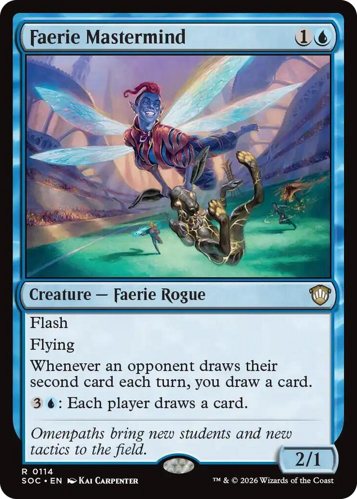 Faerie Mastermind #114 R - Commander: Secrets of Strixhaven Pokemon card