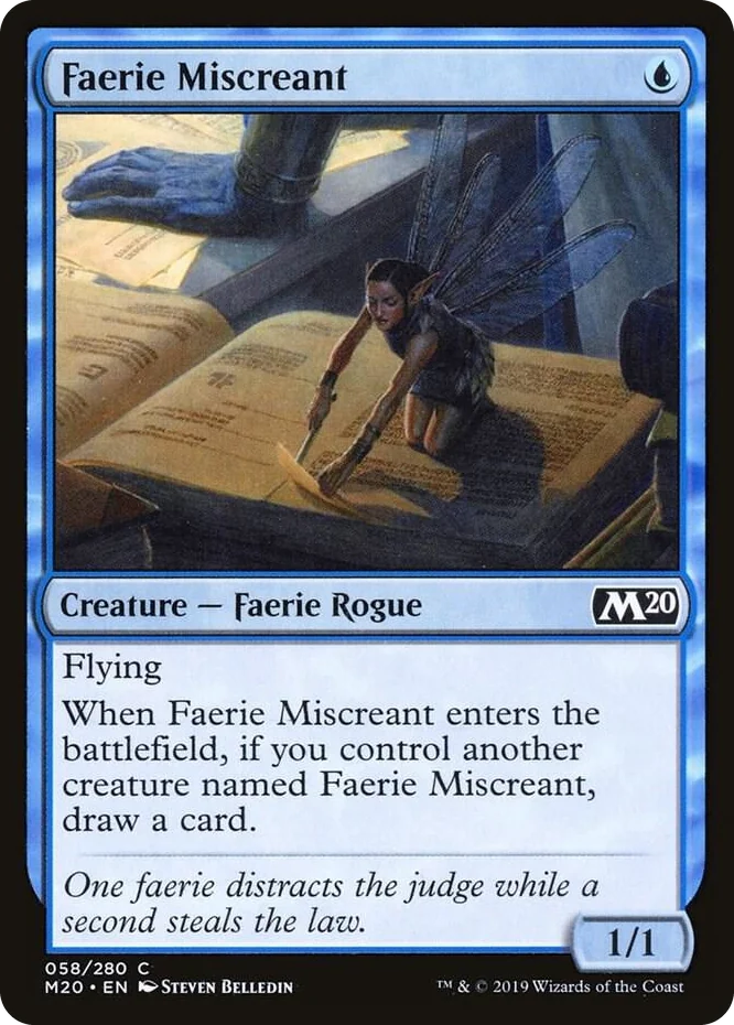 0058 Faerie Miscreant C Core Set 2020