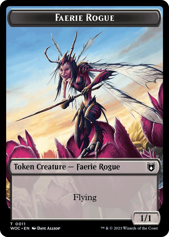 0011 Faerie Rogue (0011) // Faerie Double-Sided Token T Commander: Wilds of Eldraine