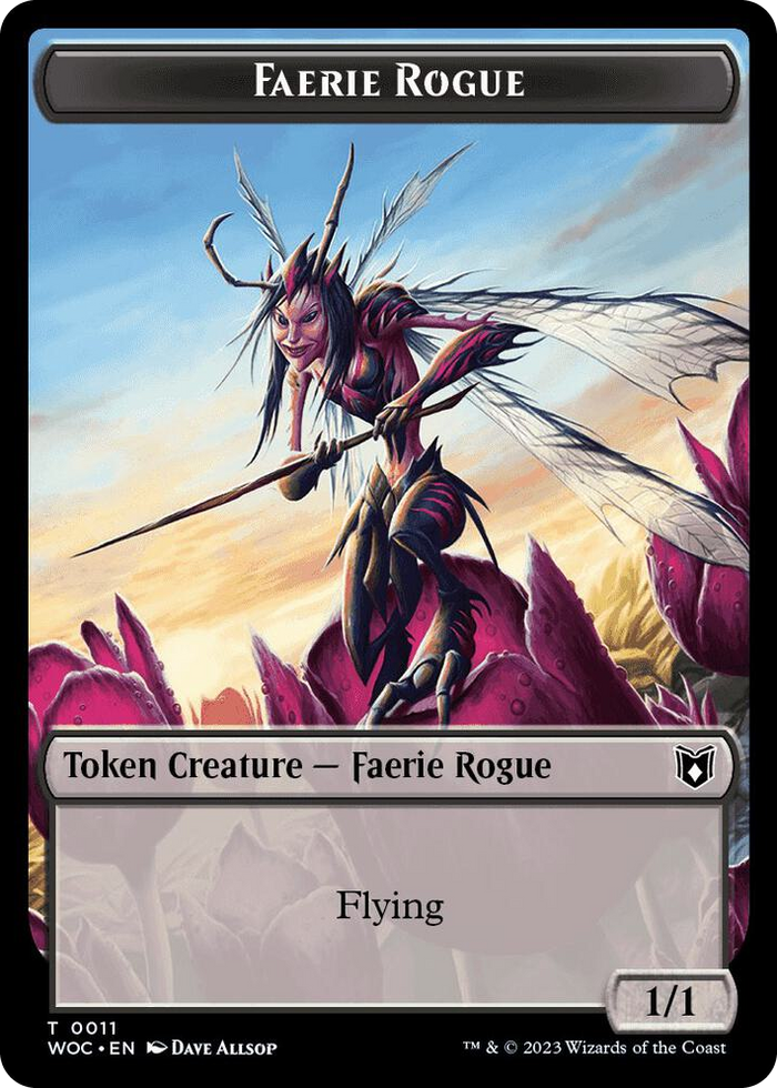 Faerie Rogue (0011) // Pirate Double-Sided Token #11 T - Commander: Wilds of Eldraine Pokemon card