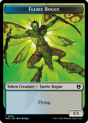 0016 Faerie Rogue (0016) // Copy Double-Sided Token T Commander: Wilds of Eldraine
