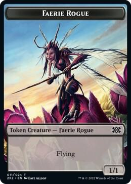 0011 Faerie Rogue // Angel Double-Sided Token T Double Masters 2022