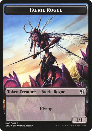 0003 Faerie Rogue // Germ Double-Sided Token T Commander: Zendikar Rising