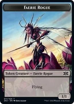 0011 Faerie Rogue // Monk Double-Sided Token T Double Masters 2022