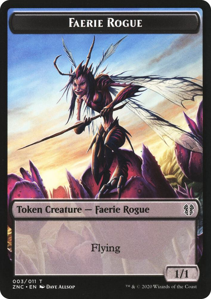 0003 Faerie Rogue // Thopter Double-Sided Token T Commander: Zendikar Rising