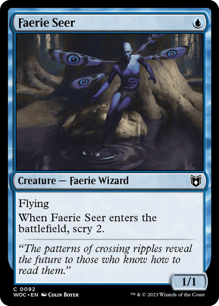 Faerie Seer #92 C - Commander: Wilds of Eldraine Pokemon card