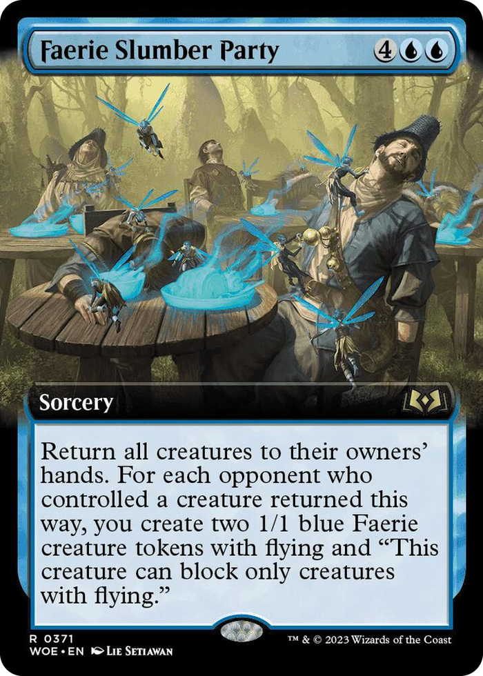 Faerie Slumber Party (Extended Art) #371 R - Wilds of Eldraine Pokemon card