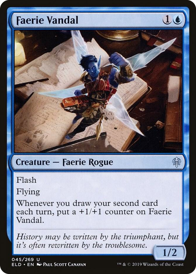 0045 Faerie Vandal U Throne of Eldraine
