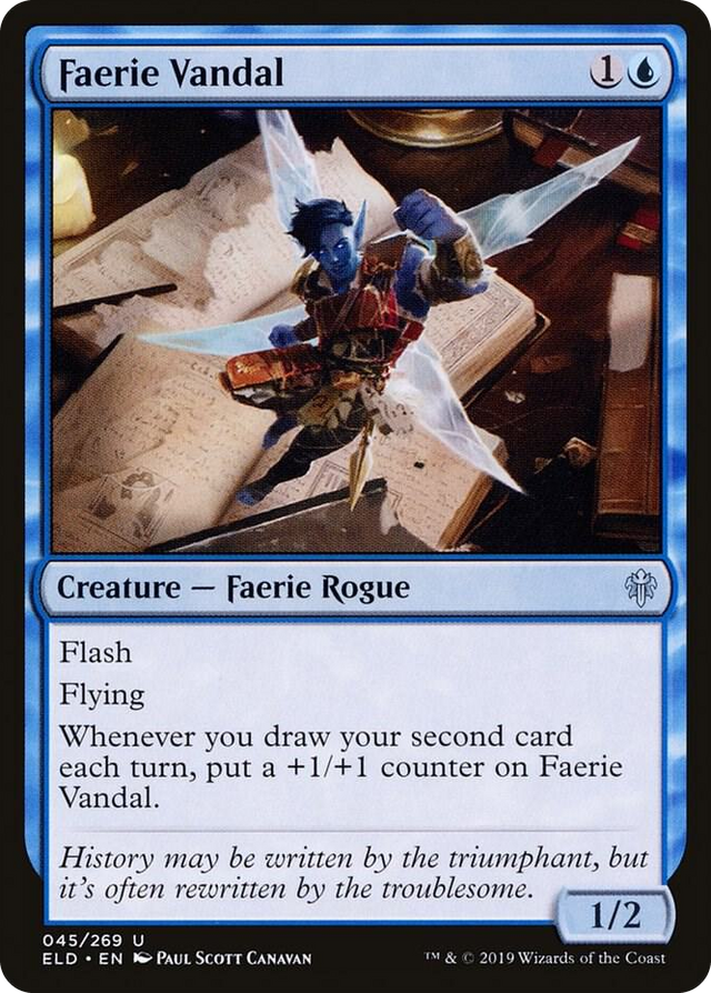 0045 Faerie Vandal U Throne of Eldraine