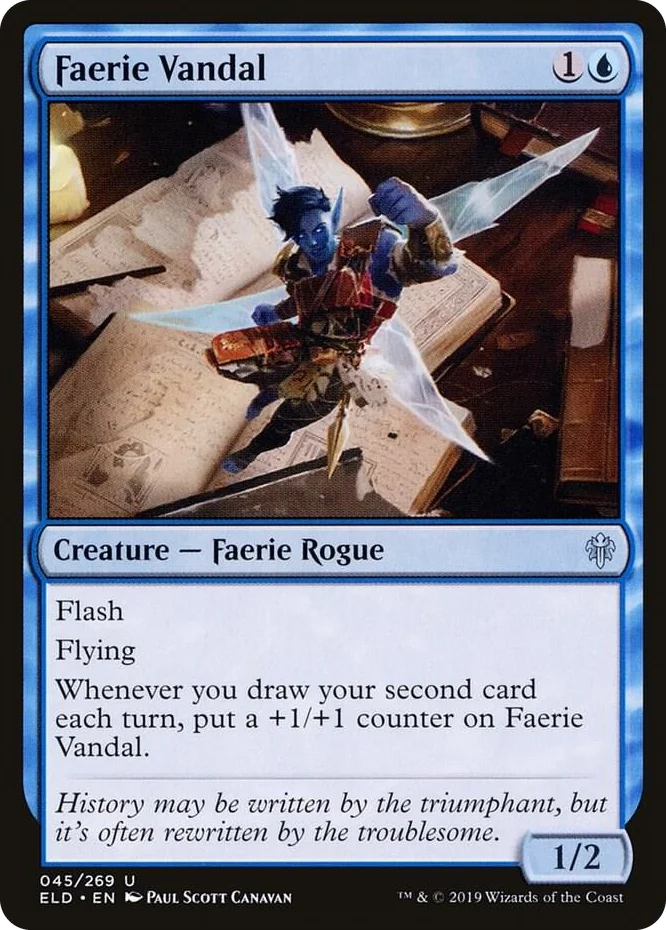 0045 Faerie Vandal U Throne of Eldraine