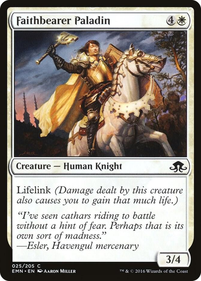 Faithbearer Paladin #25 C - Eldritch Moon Pokemon card