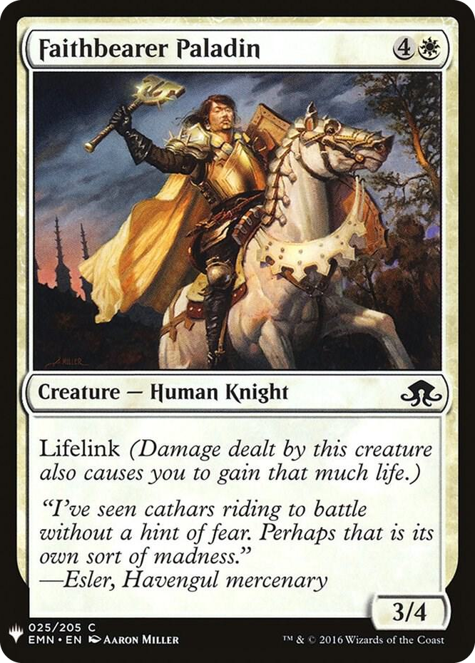 Faithbearer Paladin #25 C - The List Reprints Pokemon card