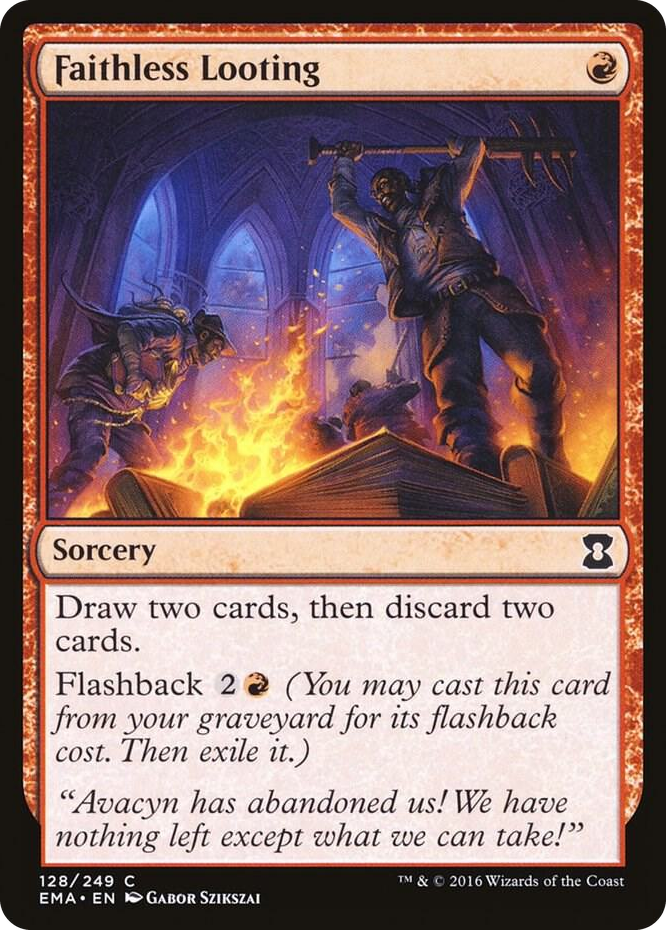 Faithless Looting #128 C - Eternal Masters Pokemon card