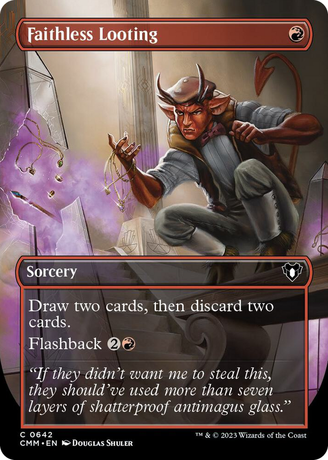 0642 Faithless Looting (Borderless) C Commander Masters