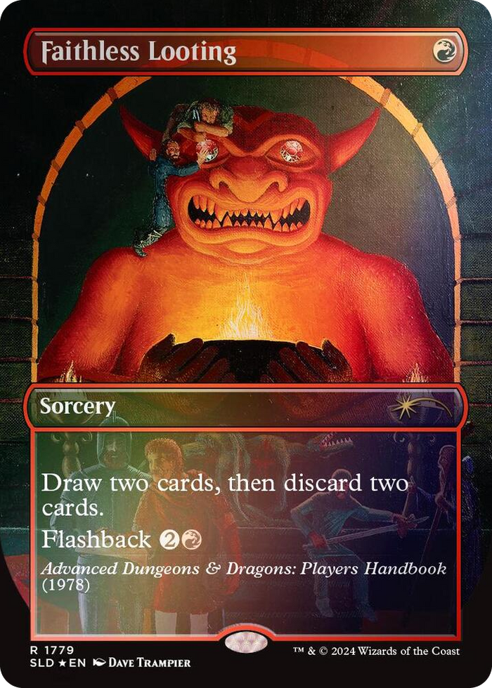Faithless Looting (Rainbow Foil) #1779 R - Secret Lair Drop Series Pokemon card