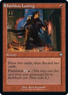 0116 Faithless Looting (Retro Frame) C Commander: The Brothers' War