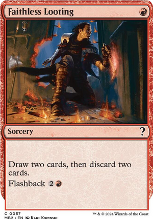 0057 Faithless Looting (White Border) C Mystery Booster 2