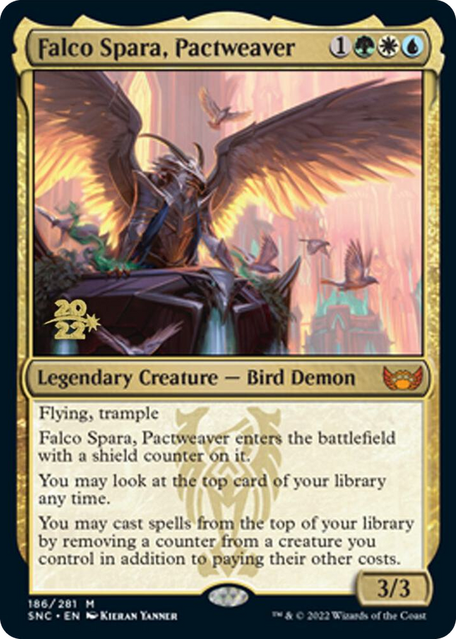0186 Falco Spara, Pactweaver M Prerelease Cards