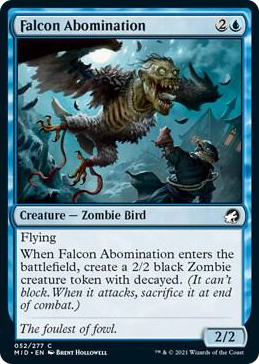 0052 Falcon Abomination C Innistrad: Midnight Hunt
