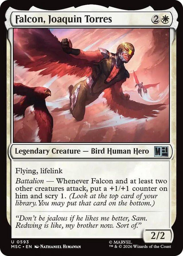 0593 Falcon, Joaquin Torres U Commander: Marvel Super Heroes