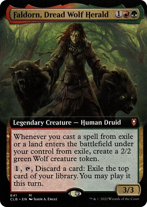 0641 Faldorn, Dread Wolf Herald (Extended Art) M Commander Legends: Battle for Baldur's Gate