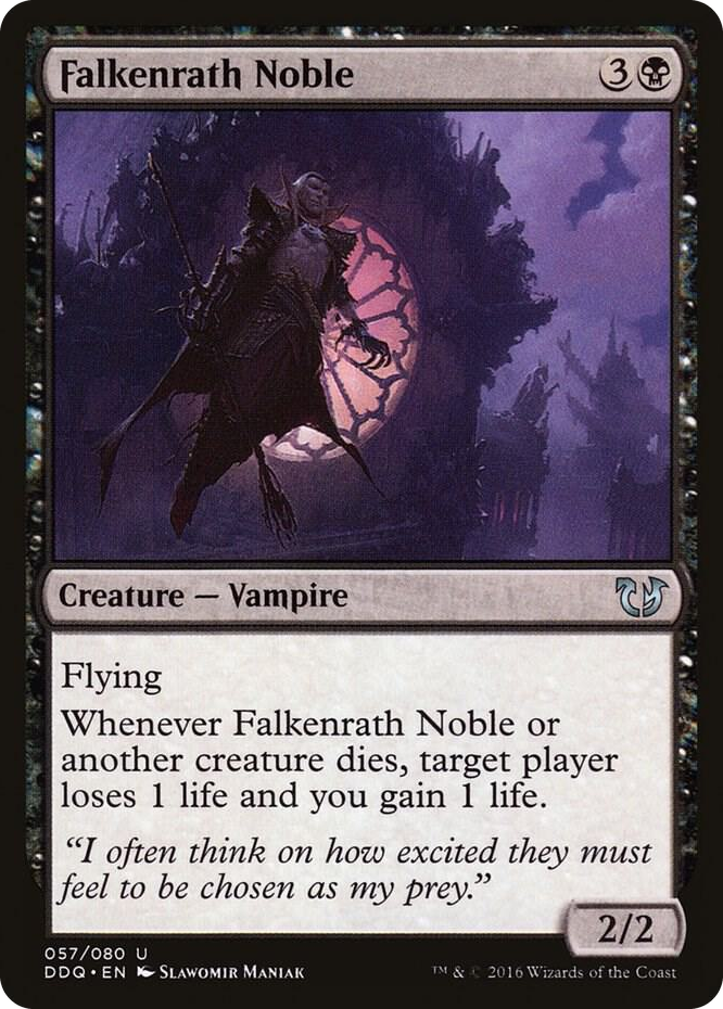 Falkenrath Noble #57 U - Duel Decks: Blessed vs. Cursed Pokemon card