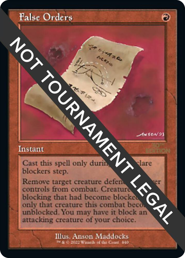 0440 False Orders (Retro Frame) C 30th Anniversary Edition