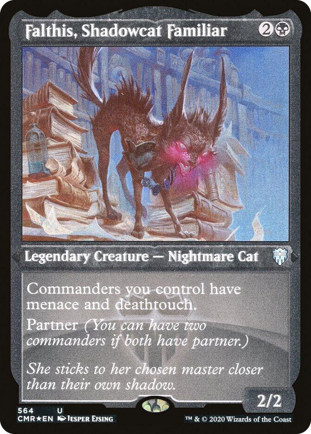 0564 Falthis, Shadowcat Familiar (Foil Etched) U Commander Legends