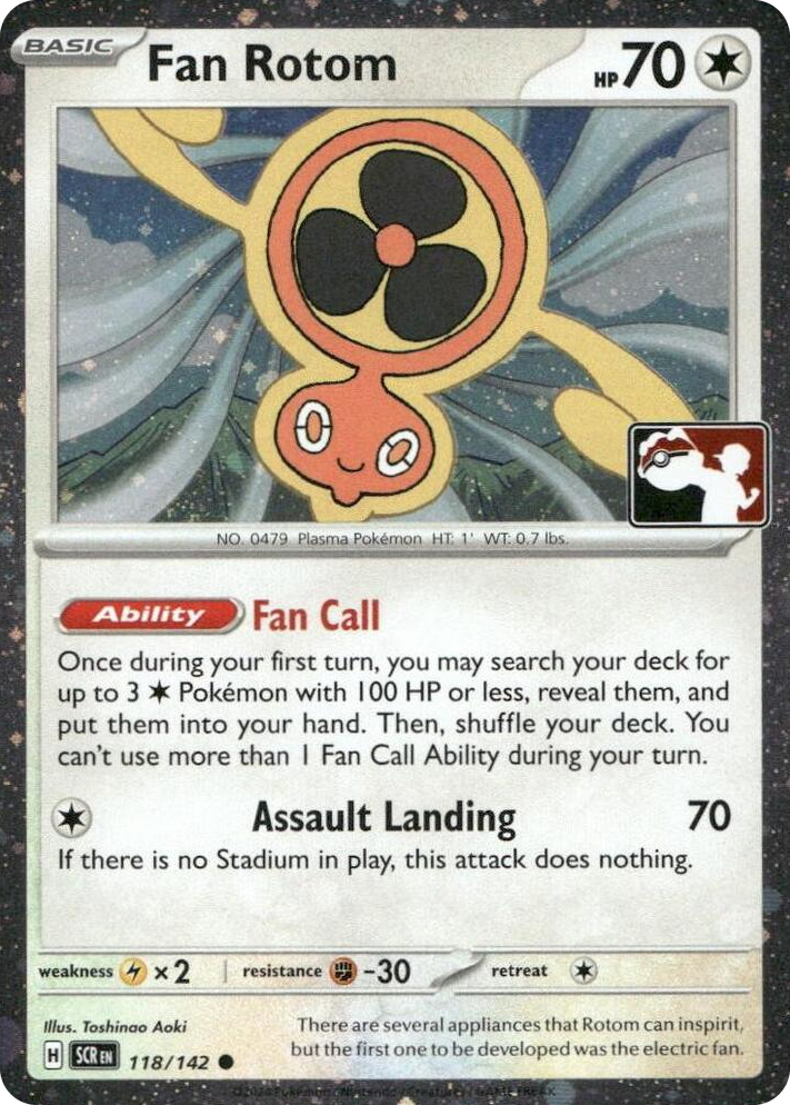 0118 Fan Rotom - 118/142 (Cosmos Holo) Common Prize Pack Series Cards