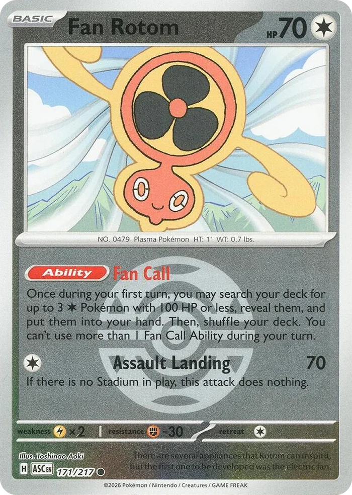 0171 Fan Rotom - 171/217 (Dusk Ball) Common Ascended Heroes