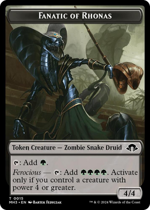 0015 Fanatic of Rhonas Token T Modern Horizons 3