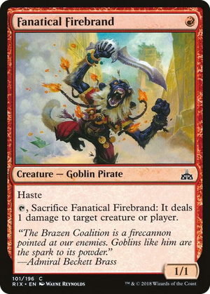 0101 Fanatical Firebrand C Rivals of Ixalan