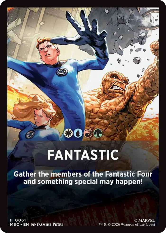 Fantastic Theme Card #61 T - Commander: Marvel Super Heroes Pokemon card